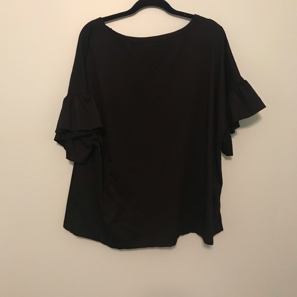 NWT Perfectly Priscilla Black Blouse - Picture 7 of 7